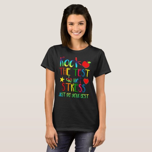 Testing Teacher Rock De Test Teaching Student 5 T-shirt (Voorkant volledig)