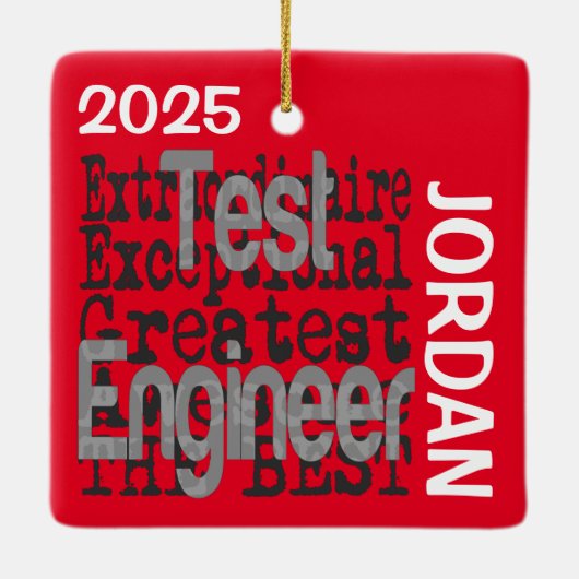 Testingenieur Buitengewoon DOUANE Keramisch Ornament (Achterkant)