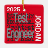 Testingenieur Buitengewoon DOUANE Keramisch Ornament (Voorkant)