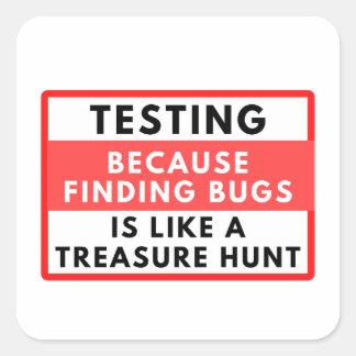 Testjacht Vierkante Sticker