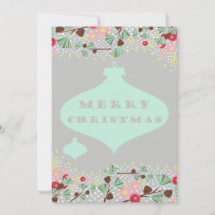 Testkaart bord blauwgroen feestdagenkaart