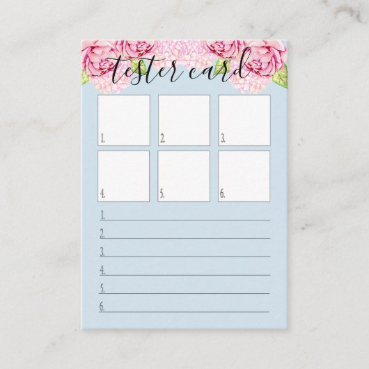 Testkaart - Lipstick-staalkaart - Vele grootten! Klantenkaartje (Voorkant)