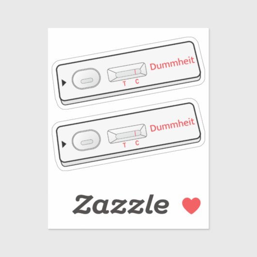 Testkit-domheid Covid 19 Coronavirus Corona-virus Sticker (Vel)