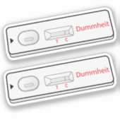 Testkit-domheid Covid 19 Coronavirus Corona-virus Sticker (Voorkant)