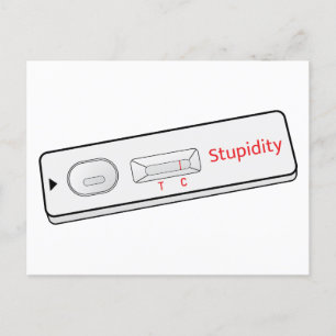 Testkit Stupidity Covid 19 Corona Virus Briefkaart