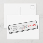 Testkit Stupidity Covid 19 Corona Virus Briefkaart (Voorkant / Achterkant)