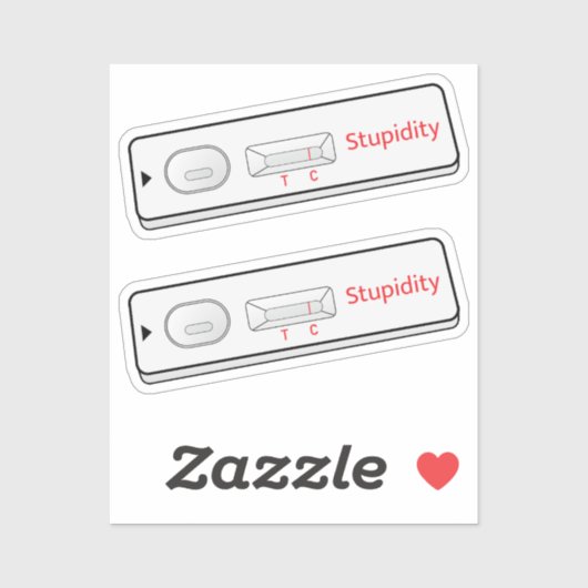 Testkit Stupidity Covid 19 Corona Virus Sticker (Vel)