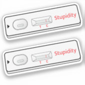 Testkit Stupidity Covid 19 Corona Virus Sticker (Voorkant)