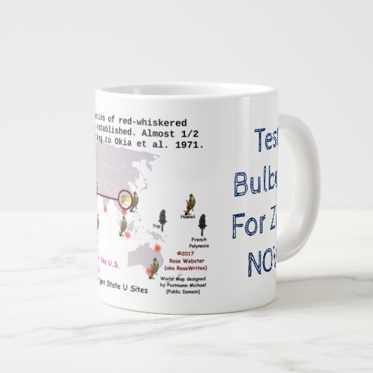 Testlampen voor zika 20 oz. Mok van RoseWrites (Voorkant rechts)