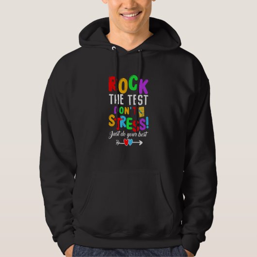 Testleraar testdag testdag hoodie (Voorkant)