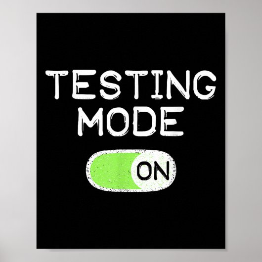 Testmodus Aan Functe Testdag Leraren Student Mo Poster (Voorkant)