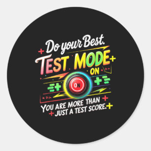 Testmodus op testdag Motivatie docent K Ronde Sticker
