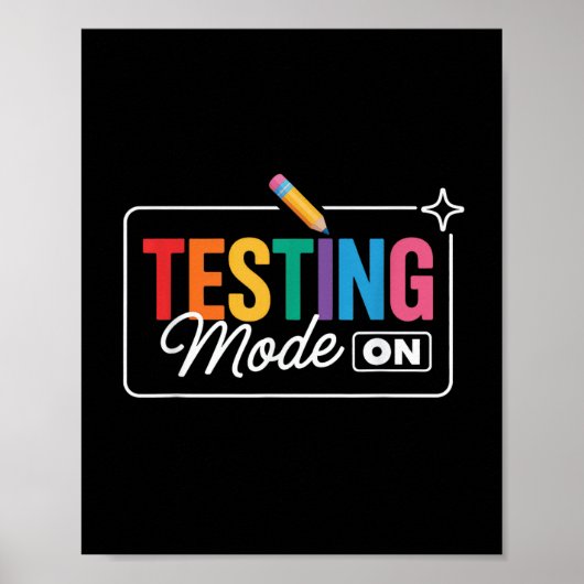 Testmodus op testdag poster (Voorkant)