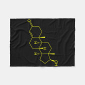 Testosteron Molecule Biologie Wetenschap Bodybuild Fleece Deken (Voorkant (Horizontaal))