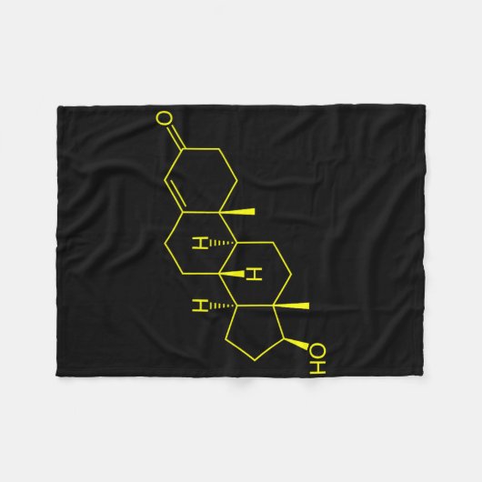 Testosteron Molecule Biologie Wetenschap Bodybuild Fleece Deken (Voorkant (Horizontaal))