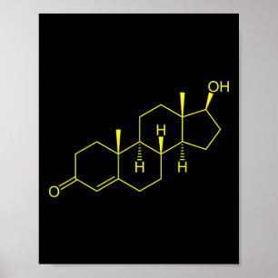 Testosteron Molecule Biologie Wetenschap Bodybuild Poster