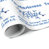 Testosteron Molecule-verpakkingspapier Cadeaupapier (Rol Hoek)