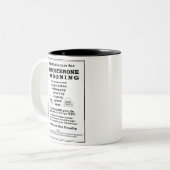 testosteron vergiftiging voorlichting tweekleurige koffiemok (Voorkant links)