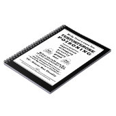 Testosteron Waarschuwing Poster voor vergiftiging Notitieboek (Linkerzijde)