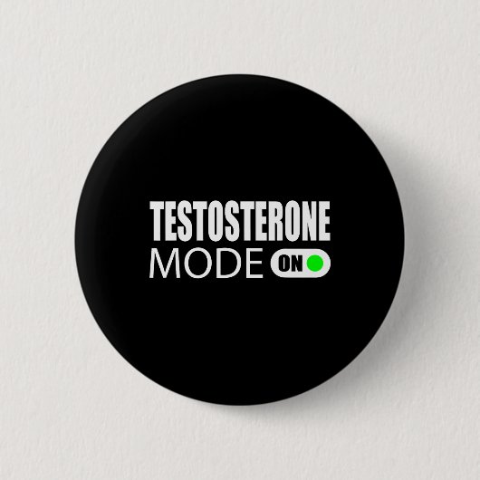 Testosteronmodus ingeschakeld ronde button 5,7 cm (Voorkant)
