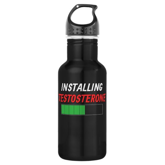 Testosteronwaterfles installeren waterfles  (Voorkant)