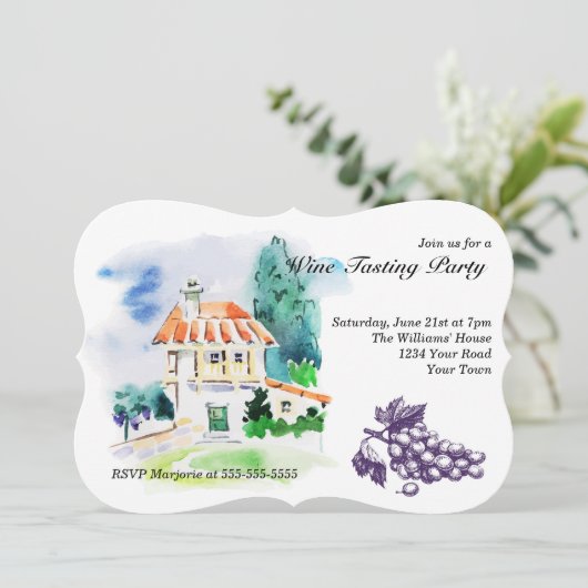 Testpartij bij het Franse Villa Wijn Kaart (Staand voorkant)