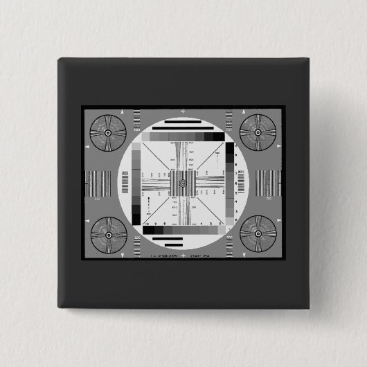Testpatroon (luchtmacht) vierkante button 5,1 cm (Voorkant)