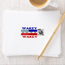 Testpatroon Wakey Wakey Etiket