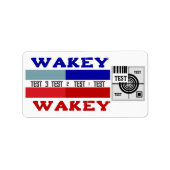 Testpatroon Wakey Wakey Etiket (Voorkant)