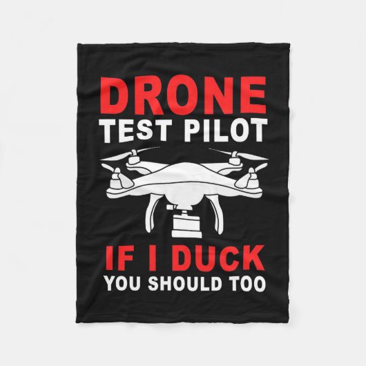 Testpiloot voor droneproef fleece deken (Voorkant)