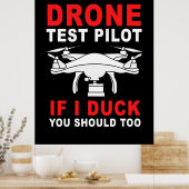 Testpiloot voor droneproef poster (Keuken)