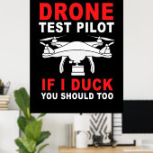 Testpiloot voor droneproef poster (Thuiskantoor)