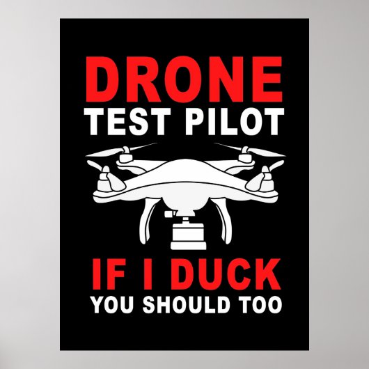 Testpiloot voor droneproef poster (Voorkant)