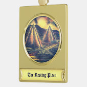 Testplaats Verguld Banner Ornament (Links)