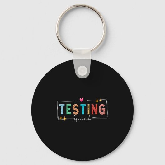 Testploeg - Testdag 2024 Leraar Motiverend Sleutelhanger (Voorkant)