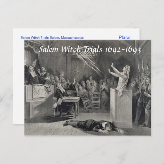 tests met salem-heks, Salem MA-postkaart Briefkaart (Voorkant / Achterkant)