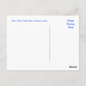 tests met salem-heks, Salem MA-postkaart Briefkaart (Achterkant)