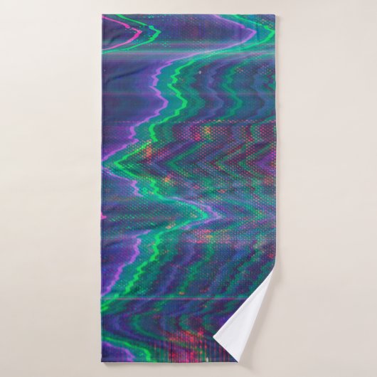 Testscherm abstract glitsen badhanddoek (Badhanddoek)