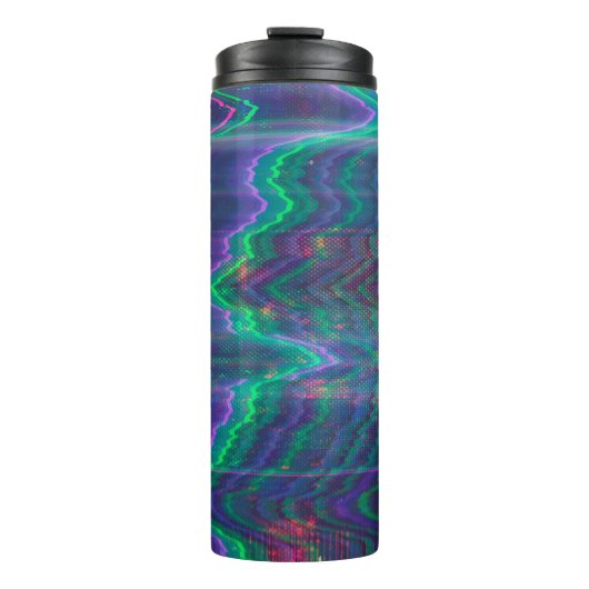 Testscherm abstract glitsen thermosbeker (Voorkant)