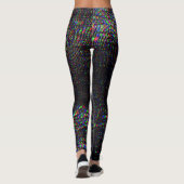 Testscherm Glitch textuur achtergrond Leggings (Achterkant)