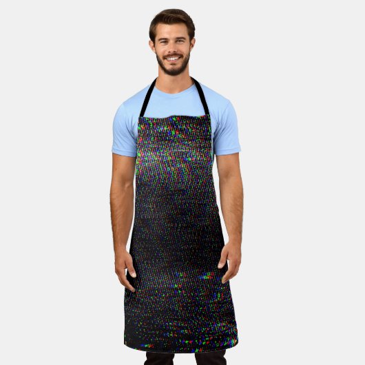 Testscherm Glitch textuur achtergrond Schort (Gedragen)