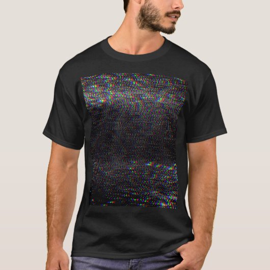 Testscherm Glitch textuur achtergrond T-shirt (Voorkant)
