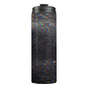 Testscherm Glitch textuur achtergrond Thermosbeker