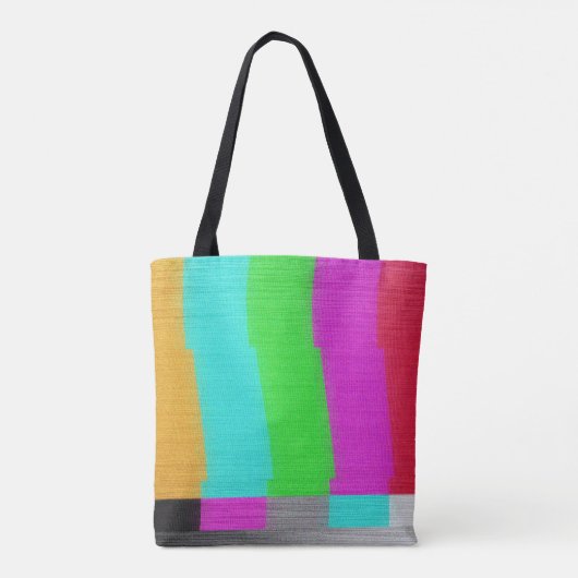 Testscherm: Glitch textuur effect. Tote Bag (Achterkant)