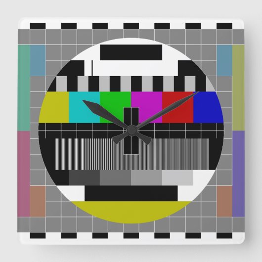 Testscherm Vierkante Klok (Voorkant)