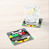 Testscherm voor kleurentelevisie kartonnen onderzetters (Insitu)