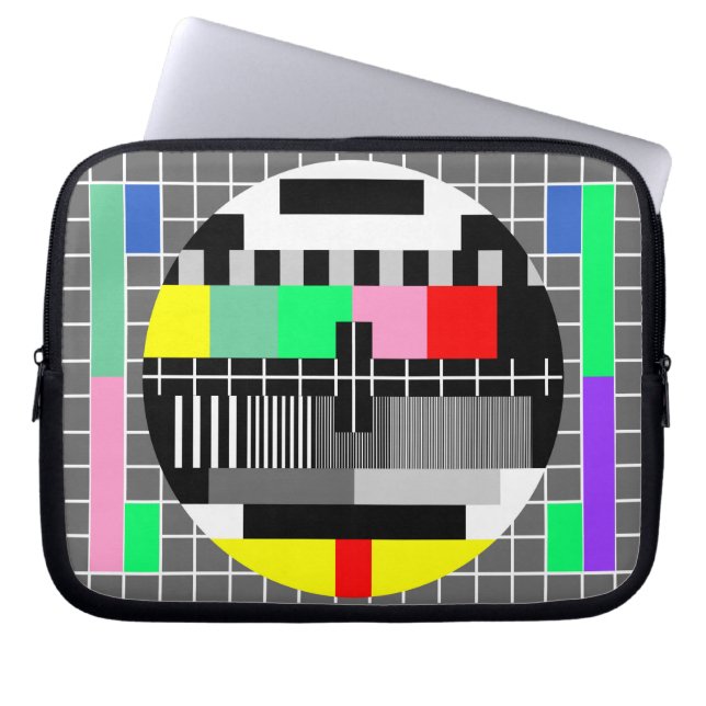 Testscherm voor kleurentelevisie laptop sleeve (Voorkant)