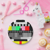 Testscherm voor kleurentelevisie papieren bordje (Feest)