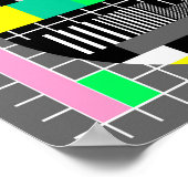 Testscherm voor kleurentelevisie poster (Hoek)