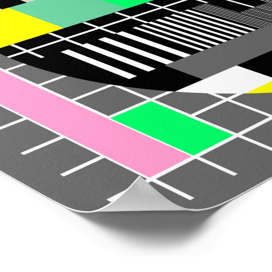 Testscherm voor kleurentelevisie poster (Hoek)